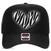 Heart Zebra Print For Zebra Lover Hat thumb 0
