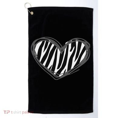 Heart Zebra Print For Zebra Lover Golf Towel