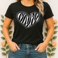 Heart Zebra Print For Zebra Lover Women's T-Shirt thumb 2