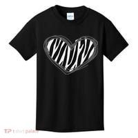 Heart Zebra Print For Zebra Lover Kids T-Shirt thumb 0