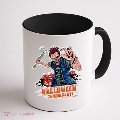 Halloween Zombie Party Pumpkin Patch Zombies Funny Coffee Mug back