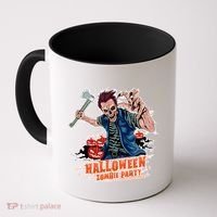 Halloween Zombie Party Pumpkin Patch Zombies Funny Coffee Mug thumb 0