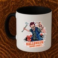 Halloween Zombie Party Pumpkin Patch Zombies Funny Coffee Mug thumb 2