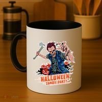 Halloween Zombie Party Pumpkin Patch Zombies Funny Coffee Mug thumb 4
