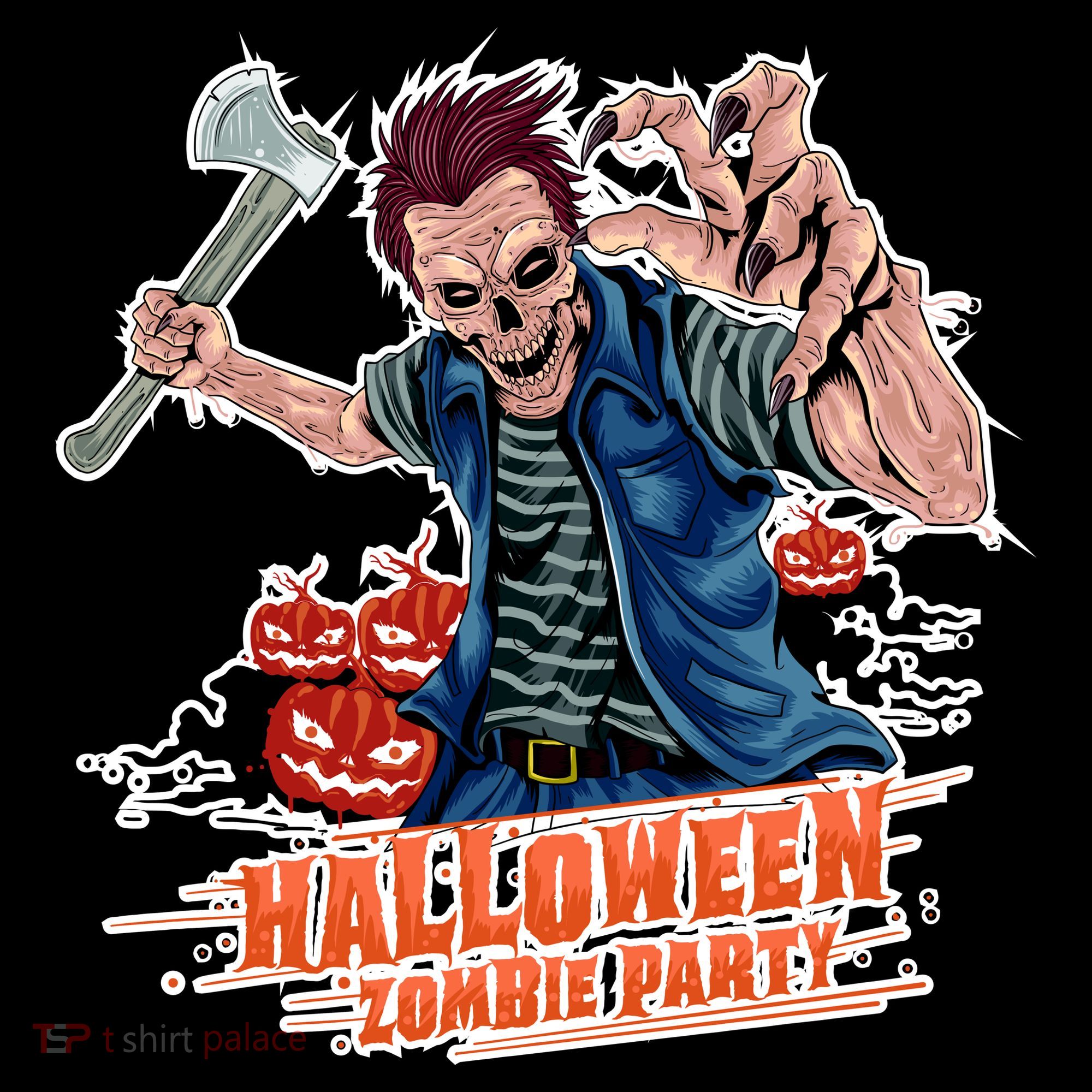 Halloween Zombie Party Pumpkin Patch Zombies Funny Coffee Mug