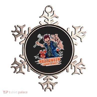 Halloween Zombie Party Pumpkin Patch Zombies Funny Ornament
