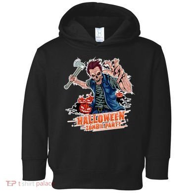 Halloween Zombie Party Pumpkin Patch Zombies Funny Toddler Hoodie