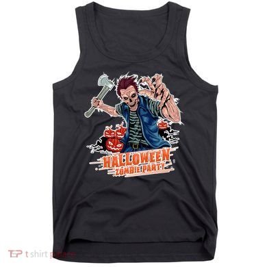 Halloween Zombie Party Pumpkin Patch Zombies Funny Tank Top