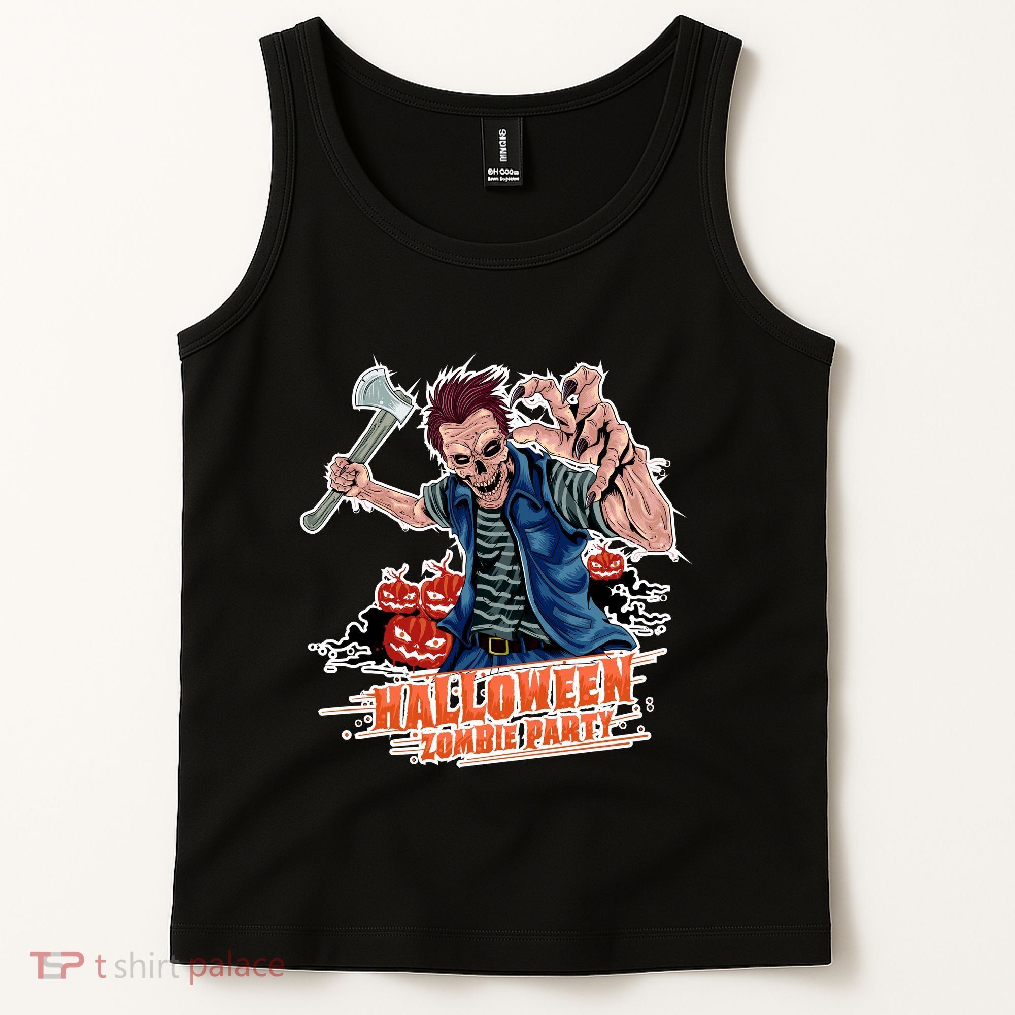 Halloween Zombie Party Pumpkin Patch Zombies Funny Tank Top