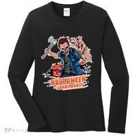 Halloween Zombie Party Pumpkin Patch Zombies Funny Women's Long Sleeve Shirt thumb 0