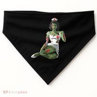 Halloween Zombie Pin Up Nurse Lady Gift USA-Made Doggie Bandana thumb 0