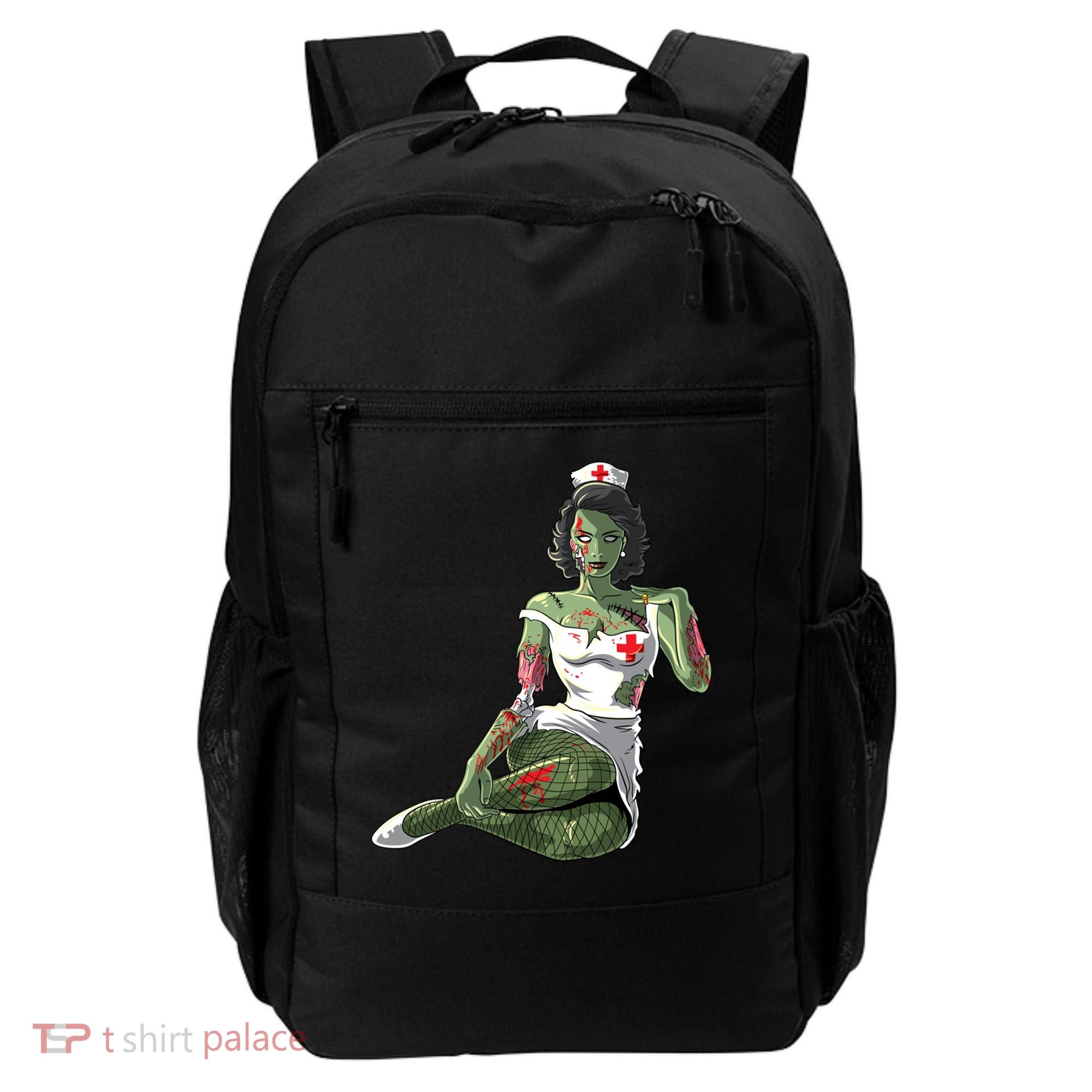 Halloween Zombie Pin Up Nurse Lady Gift Backpack