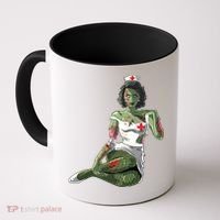 Halloween Zombie Pin Up Nurse Lady Gift Coffee Mug thumb 0