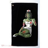 Halloween Zombie Pin Up Nurse Lady Gift Golf Towel thumb 0