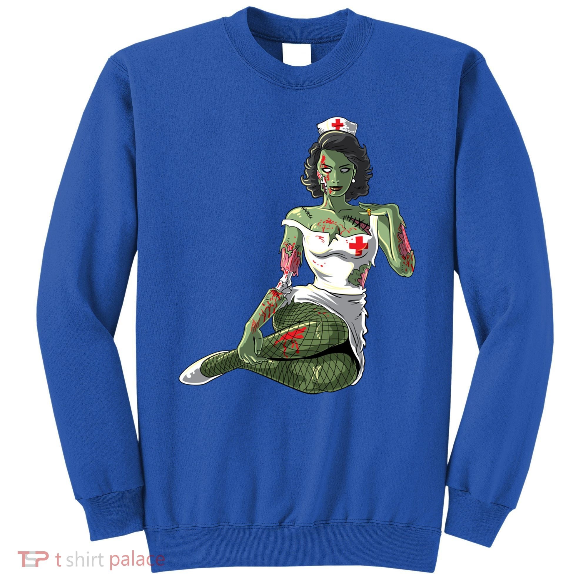 Halloween Zombie Pin Up Nurse Lady Gift Sweatshirt