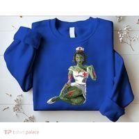 Halloween Zombie Pin Up Nurse Lady Gift Sweatshirt thumb 2