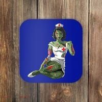 Halloween Zombie Pin Up Nurse Lady Gift Coaster thumb 0