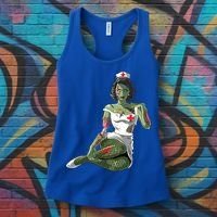 Halloween Zombie Pin Up Nurse Lady Gift Women's Tank Top thumb 3