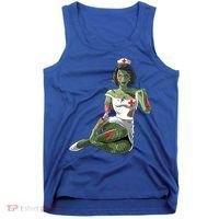 Halloween Zombie Pin Up Nurse Lady Gift Tank Top thumb 0