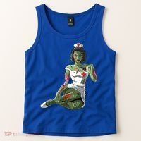 Halloween Zombie Pin Up Nurse Lady Gift Tank Top thumb 2
