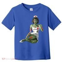 Halloween Zombie Pin Up Nurse Lady Gift Toddler T-Shirt thumb 0