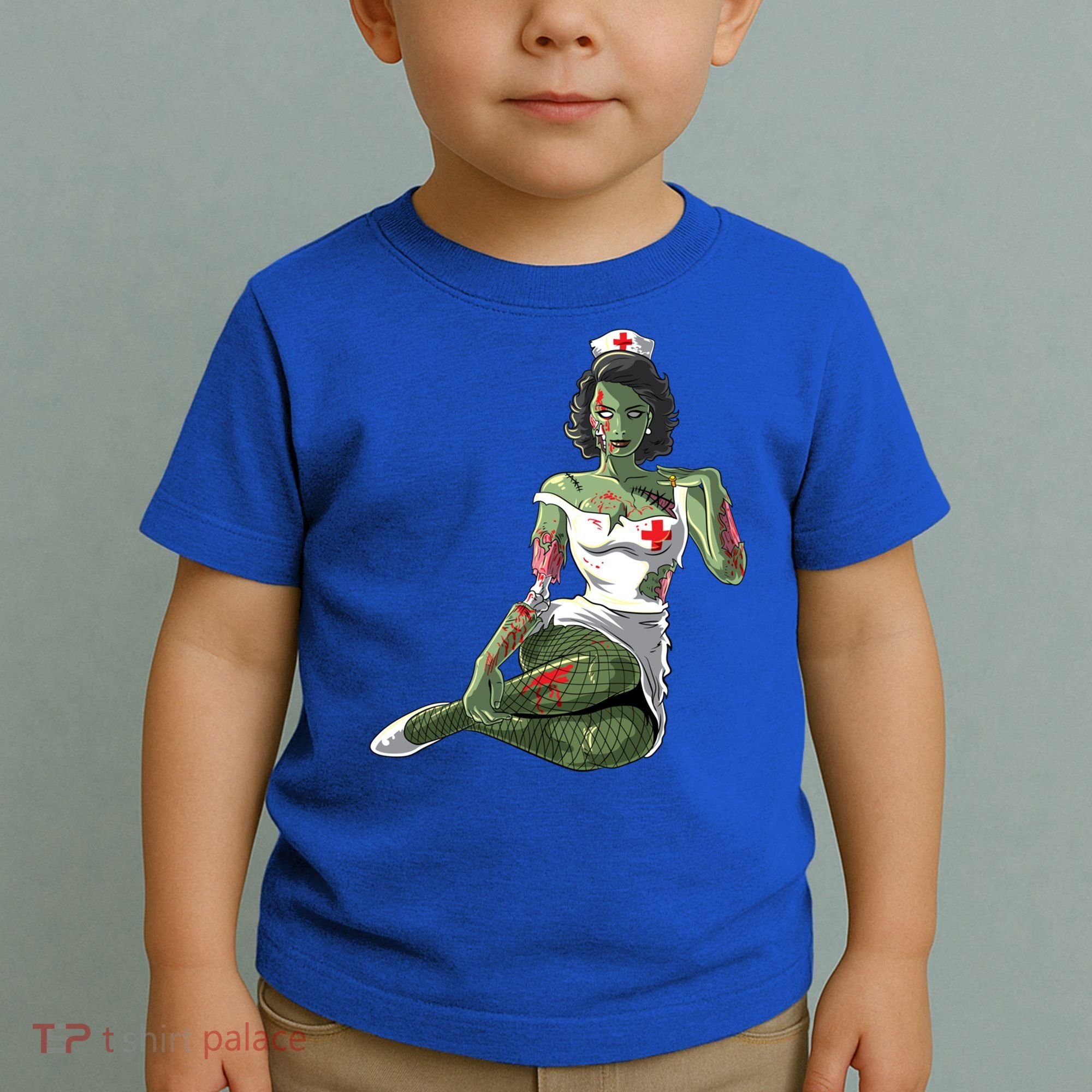 Halloween Zombie Pin Up Nurse Lady Gift Toddler T-Shirt