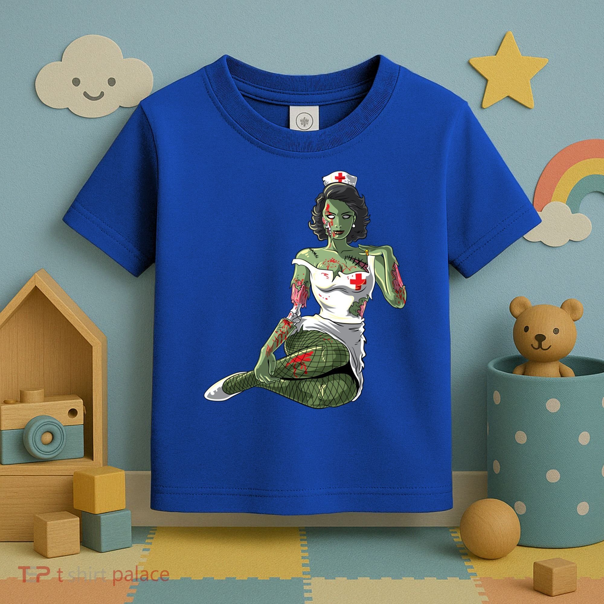 Halloween Zombie Pin Up Nurse Lady Gift Toddler T-Shirt