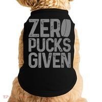 Hockey Zero Pucks Given Retro Hockey Player Goalie Doggie Tank thumb 0