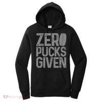 Hockey Zero Pucks Given Retro Hockey Player Goalie Women's Hoodie thumb 0
