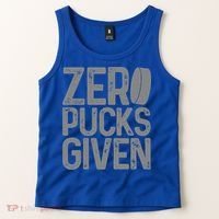 Hockey Zero Pucks Given Retro Hockey Player Goalie Tank Top thumb 2