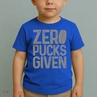 Hockey Zero Pucks Given Retro Hockey Player Goalie Toddler T-Shirt thumb 2