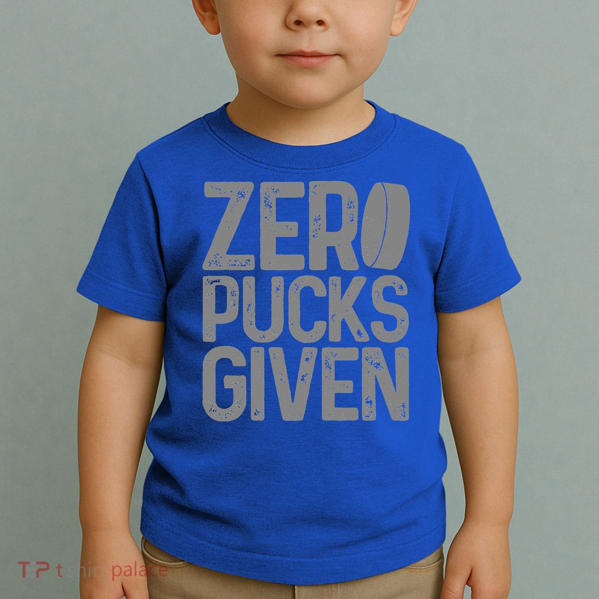 Hockey Zero Pucks Given Retro Hockey Player Goalie Toddler T-Shirt