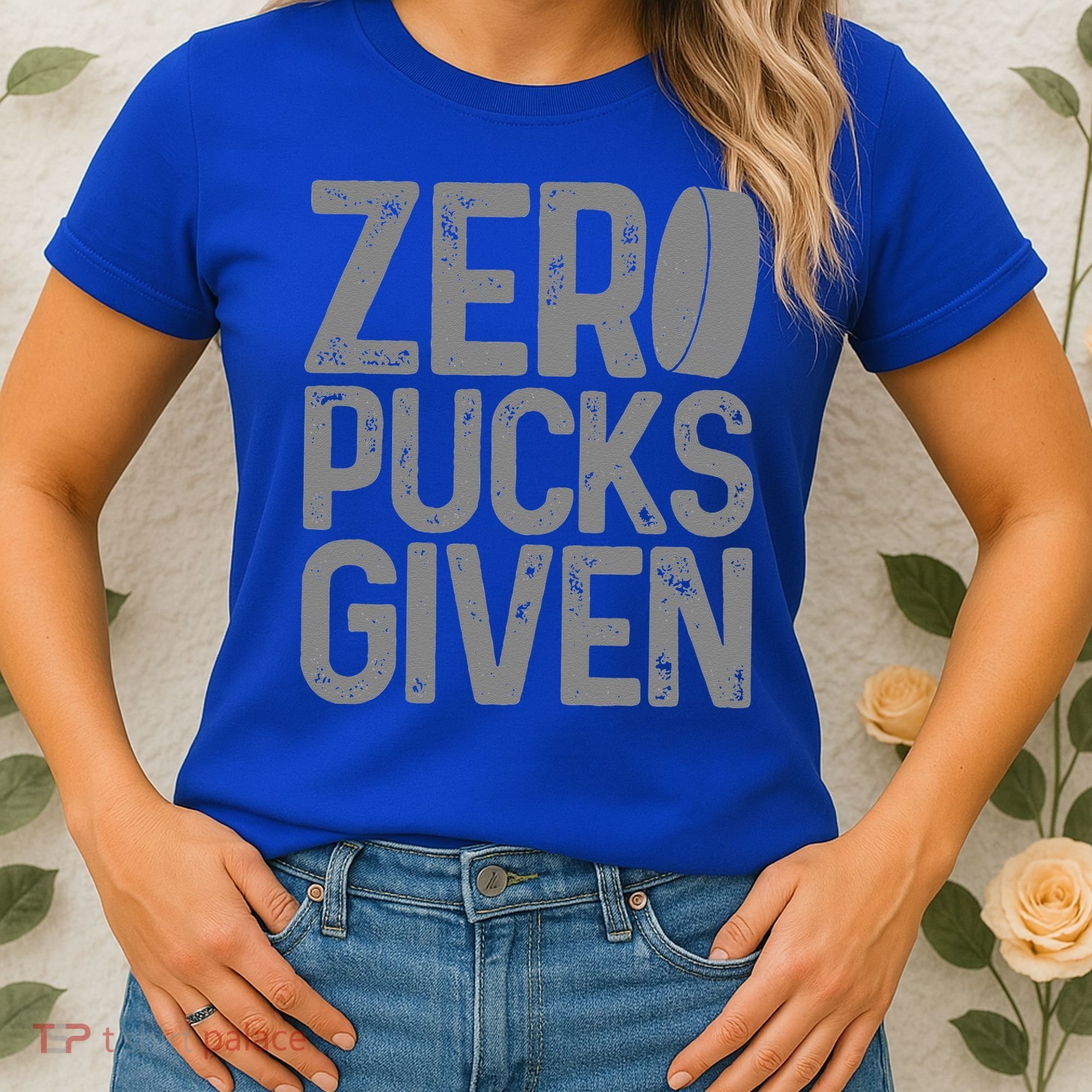 Hockey Zero Pucks Given Retro Hockey Player Goalie Women's T-Shirt