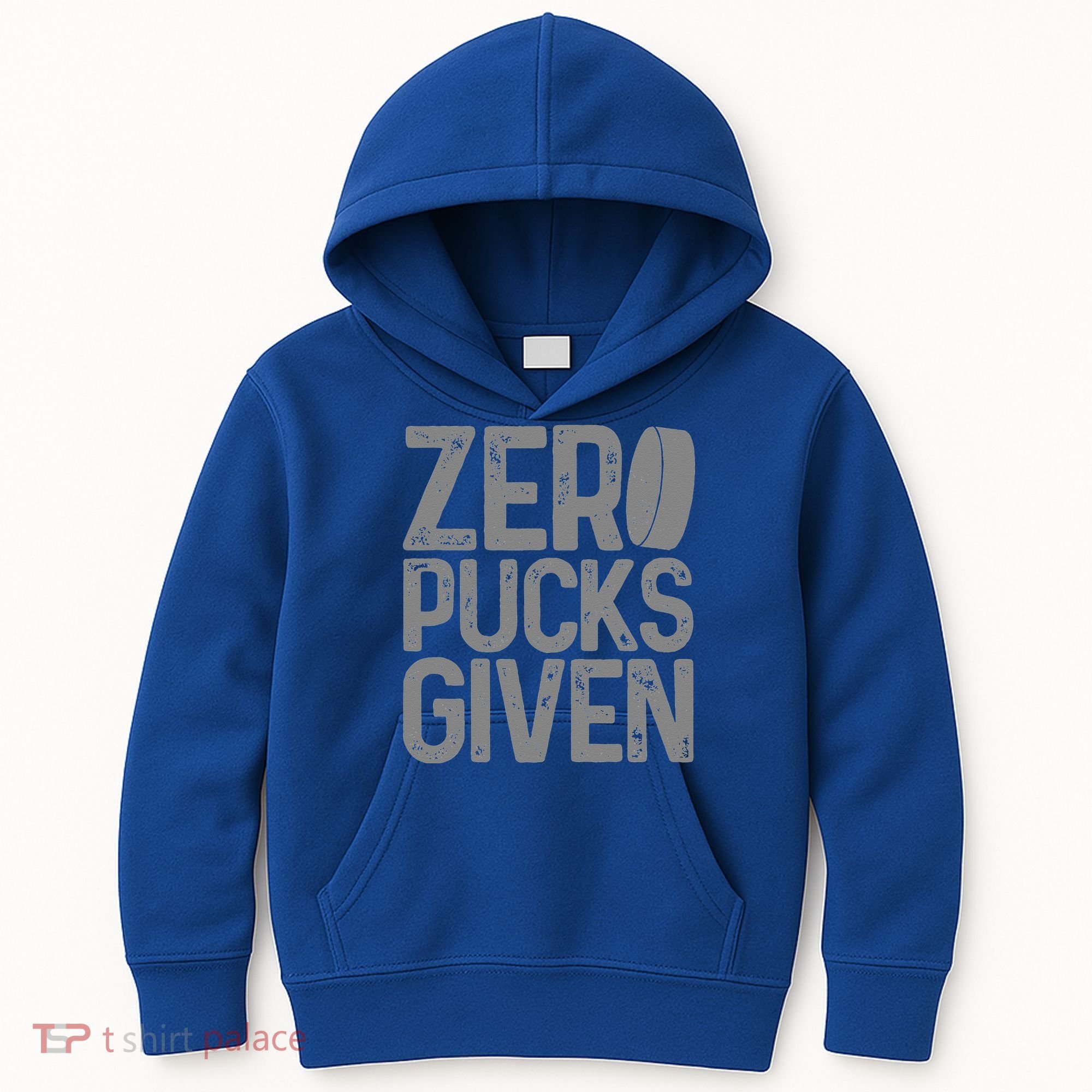 Hockey Zero Pucks Given Retro Hockey Player Goalie Kids Hoodie