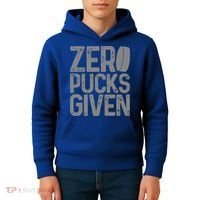 Hockey Zero Pucks Given Retro Hockey Player Goalie Kids Hoodie thumb 4
