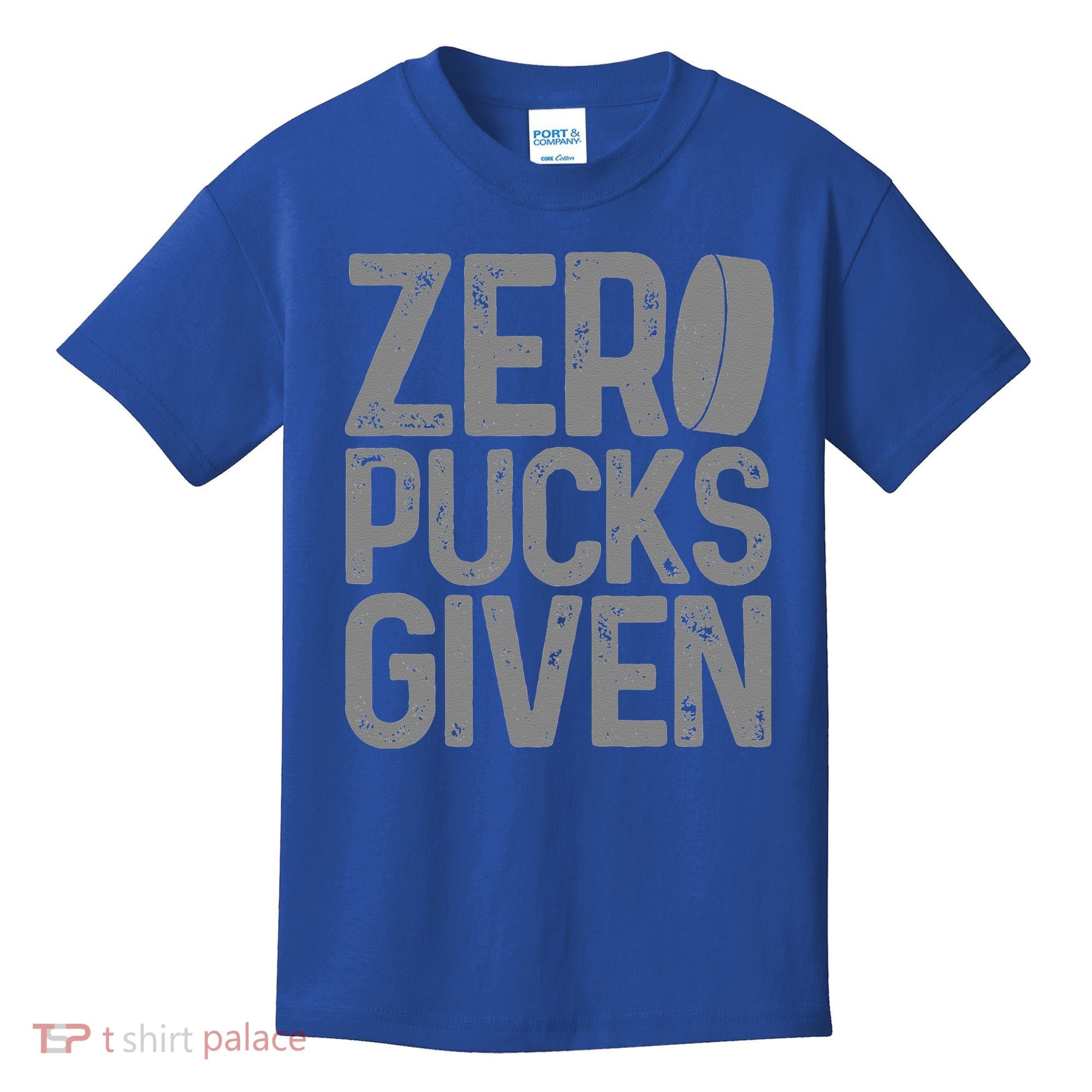 Hockey Zero Pucks Given Retro Hockey Player Goalie Kids T-Shirt