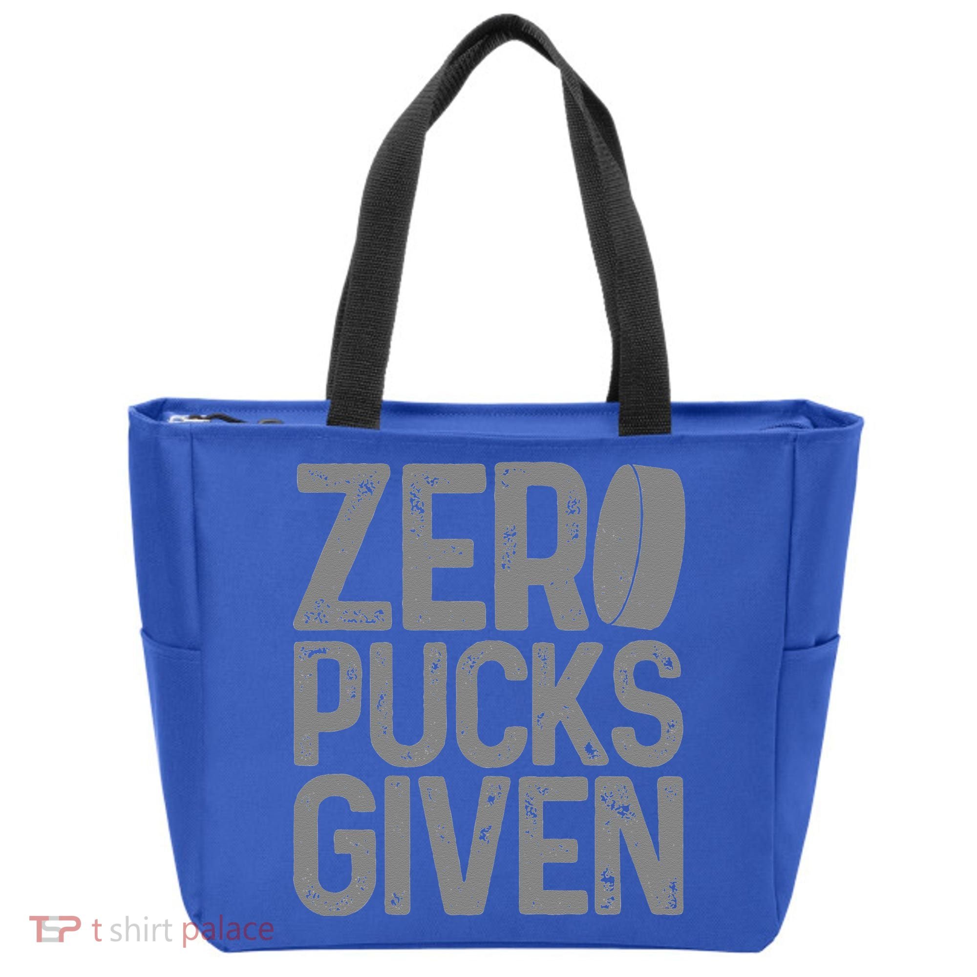 Hockey Zero Pucks Given Retro Hockey Player Goalie Tote Bag