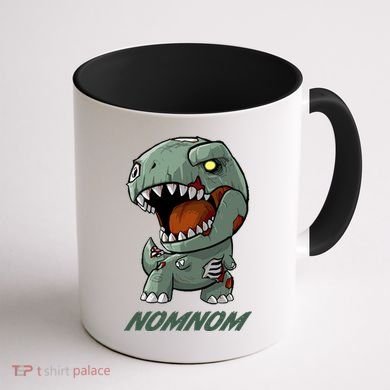 Halloween Zombie Trex NomNom Coffee Mug back