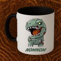 Halloween Zombie Trex NomNom Coffee Mug thumb 2