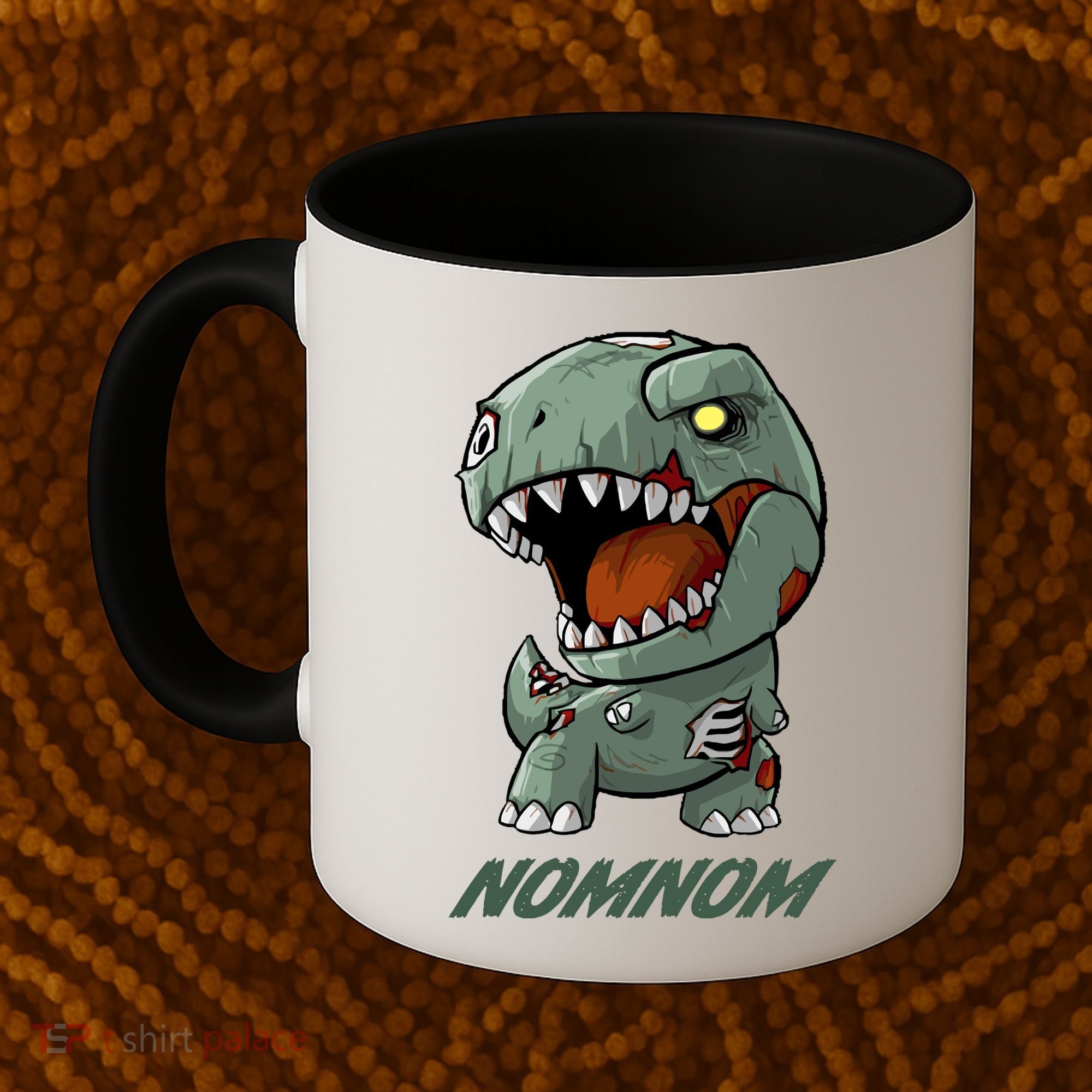 Halloween Zombie Trex NomNom Coffee Mug