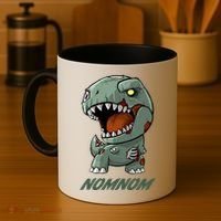 Halloween Zombie Trex NomNom Coffee Mug thumb 4