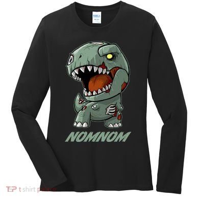 Halloween Zombie Trex NomNom Women's Long Sleeve Shirt