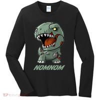 Halloween Zombie Trex NomNom Women's Long Sleeve Shirt thumb 0