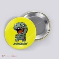 Halloween Zombie Trex NomNom Button thumb 0