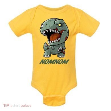Halloween Zombie Trex NomNom Baby Bodysuit