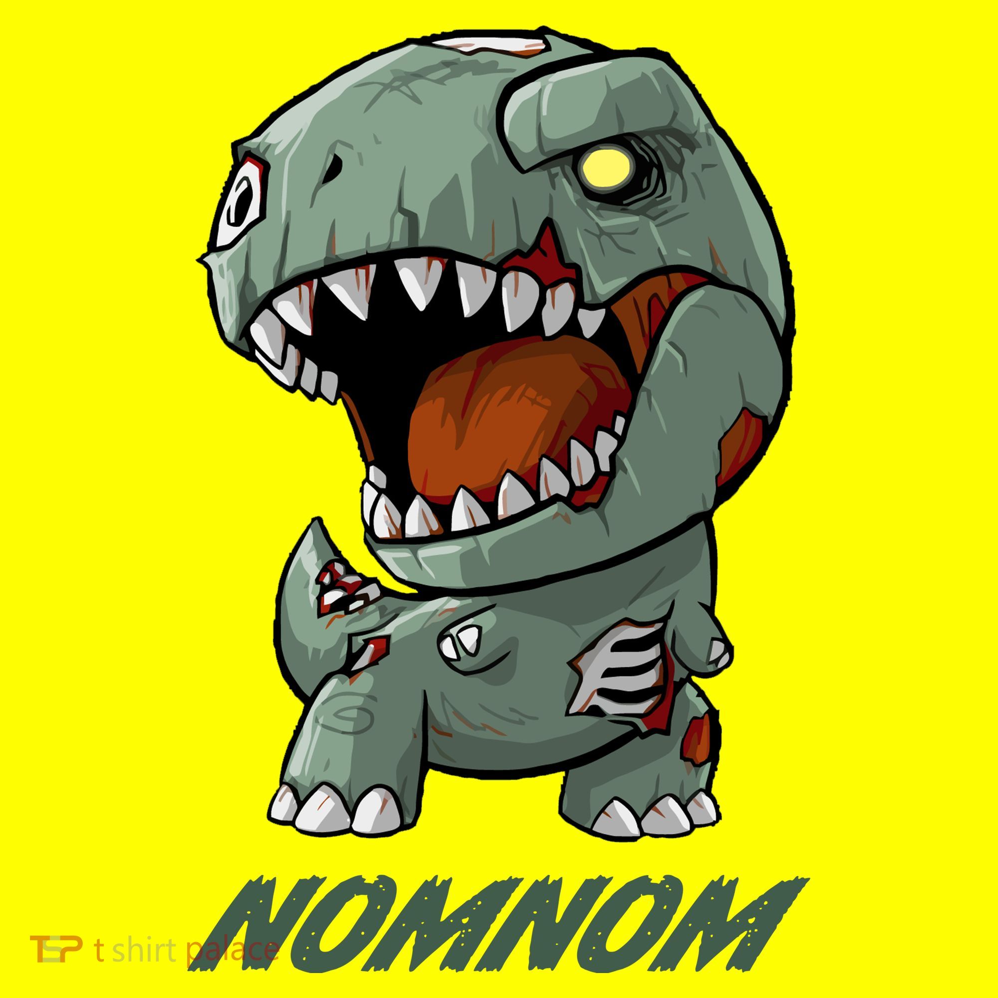 Halloween Zombie Trex NomNom Baby Bodysuit