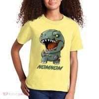 Halloween Zombie Trex NomNom Kids T-Shirt thumb 2