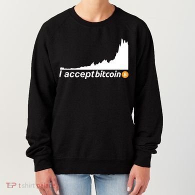 I Accept Bitcoin Crypto Currency Women's Sweatshirt