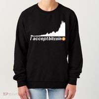I Accept Bitcoin Crypto Currency Women's Sweatshirt thumb 0