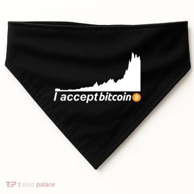 I Accept Bitcoin Crypto Currency USA-Made Doggie Bandana